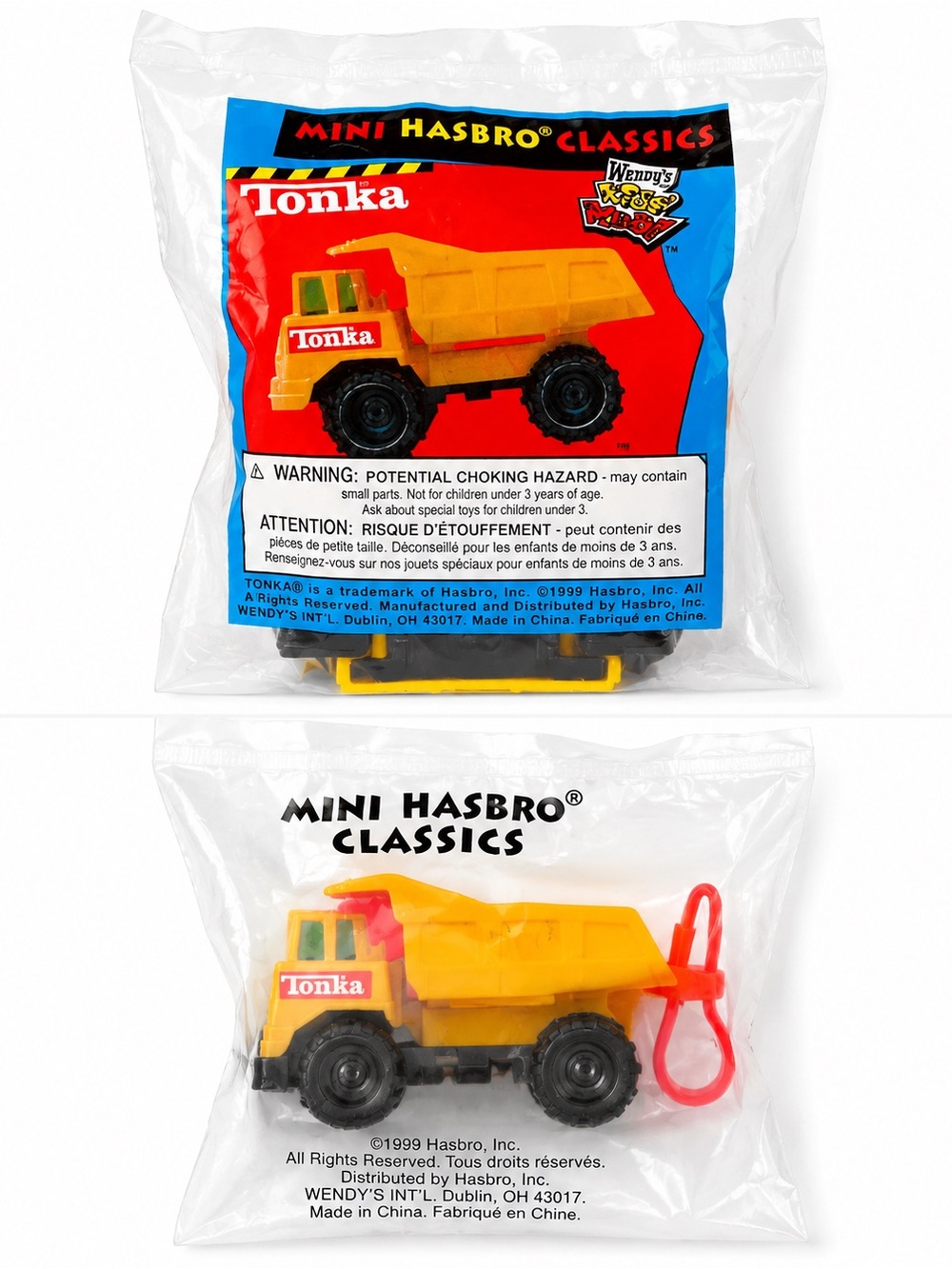 1999 Wendy’s Mini Hasbro Classics Tonka Dump Truck Sealed Toy